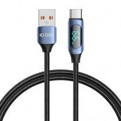 Tech-Protect USB-A till USB-C Kabel Ultraboost LED 1m - Blå