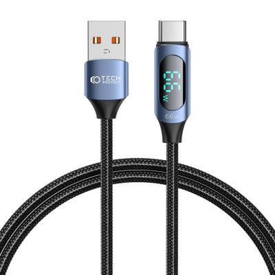 Tech-Protect USB-C till USB-A kabel Ultraboost LED 1m - Blå