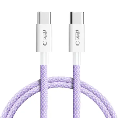 Tech-Protect USB-C till USB-C kabel Ultraboost 1m - Mauve