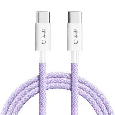 Tech-Protect USB-C till USB-C kabel Ultraboost 2m - Mauve