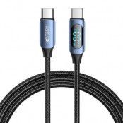 Tech-Protect USB-C till USB-C Kabel Ultraboost LED 1m - Blå