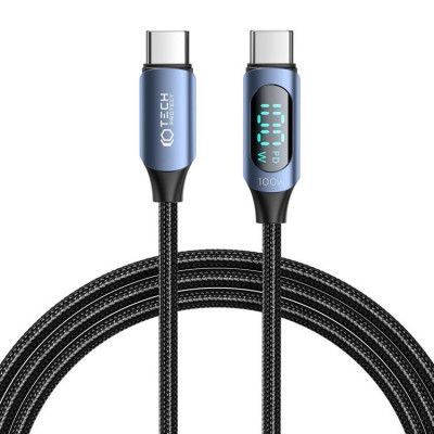 Tech-Protect USB-C till USB-C kabel Ultraboost LED 1m - Blå