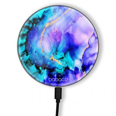 Trådlös laddare 10W Premiumglas Abstract 011