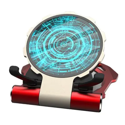 Trådlös laddare Aluminiumlegering Fällbar 180° Rotering med Micro USB Kabel