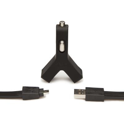 Tylt Y-Charge Billaddare med micro USB-kabel - 2 USB portar