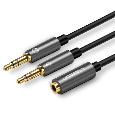 Ugreen 2x 3.5mm mini jack AUX Kabel - Svart