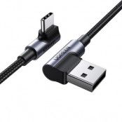 Ugreen 90° Angled USB-C till USB-A Kabel 3m - Svart