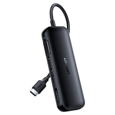 UGreen adapter VGA/DisplayPort V1.2a/HDMI USB-C Svart