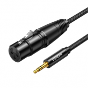 Ugreen Audio Kabel 3.5mm Mini Jack Male Till XLR Female 1m - Svart