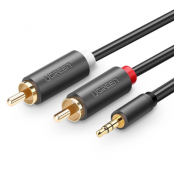 Ugreen Aux till 2xRCA 2m Kabel 3.5 mm mini jack - Grå