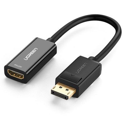 Ugreen HDMI DisplayPort adapter Kabel 4K 30Hz 12bit Svart