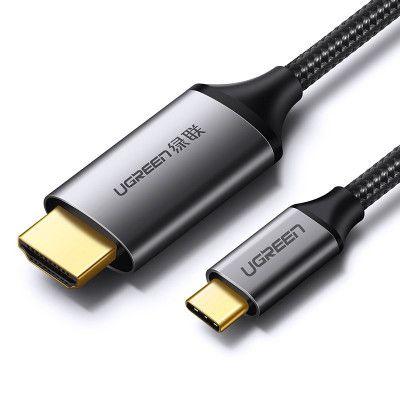 Ugreen HDMI USB Type C Kabel 4K 60 Hz 1,5 m Svart och Grå