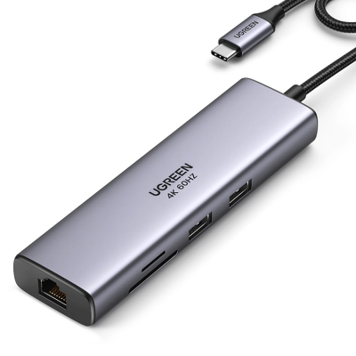 Ugreen HUB 100W USB-C Till HDMI RJ45. USB-C SD/TF Kortläsare USB-A 3.0