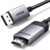 UGreen Kabel DisplayPort Till HDMI 1m - Grå