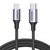 Ugreen Lightning - USB-C 2.0 US304 MFi Kabel 2m - Grå