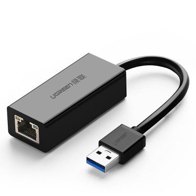 UGreen USB 3.2 Gen 1 1000 Mbps Gigabit Ethernet adapter Svart
