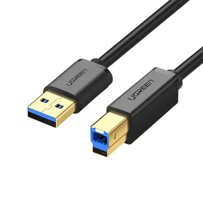 Ugreen USB-A 3.0 till USB-B 5Gbps 1m Skrivarkabel - Svart