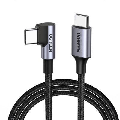 Ugreen USB-C till USB-C kabel Angled 0.5m - Grå