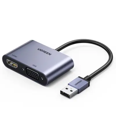 Ugreen USB HDMI Till VGA - Grå