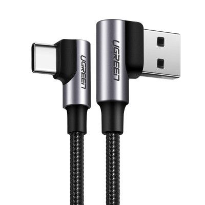 Ugreen USB-C till USB-A kabel vinklad snabbladdning QC 3.0 1m