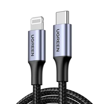 Ugreen Lightning Till USB-C 2.0 1m MFi Kabel - Grå