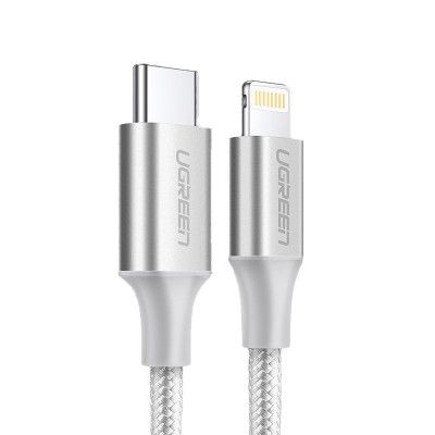 UGreen USB-C till Lightning MFI Kabel 1 m 3 A 36 W Silver
