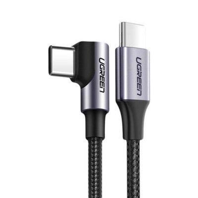 Ugreen Angle USB-C till USB-C kabel 60 W 1m - Svart/Grå