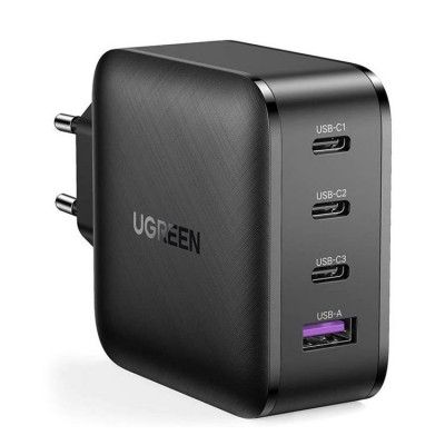 Ugreen Väggladdare 3x USB-C/1x USB - Svart