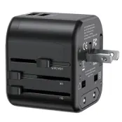 USAMS 4in1 Universal Reseladdareadapter 12W 2xUSB US/AU/EU/UK T55