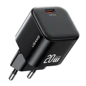 USAMS GaN Snabbladdare USB-C 20W CC260 Mini EU - Svart