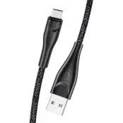 USAMS Kabel flätad U41 microUSB 3m svart SJ399USB01