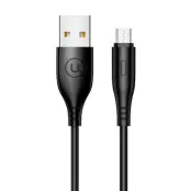 USAMS Kabel U18 microUSB 2A Snabbladdning 1m svart SJ268USB01