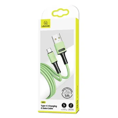 USAMS Kabel U52 USB-C 2A Snabbladdning 1m (US-SJ436) - Grön