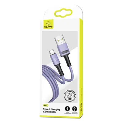 USAMS Kabel U52 USB-C 2A Snabbladdning 1m (US-SJ436) - Lila