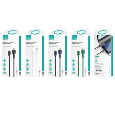 USAMS Kabel U68 microUSB 2A Snabbladdning 1m svart SJ502USB01