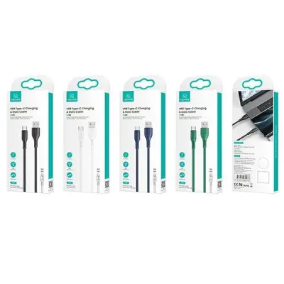 USAMS Kabel U68 USB-C 2A Snabbladdning 1m (US-SJ501) - Blå