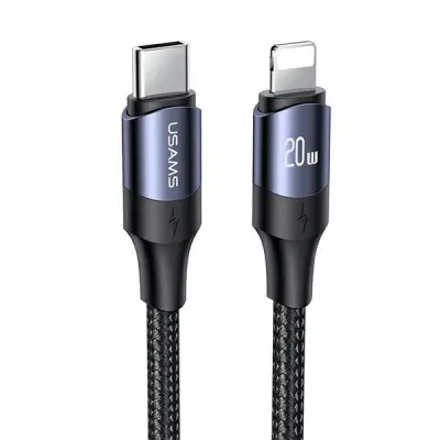 USAMS Kabel U71 USB-C–Lightning 2m 20W (US-SJ522) - Svart