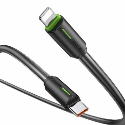 USAMS Kabel USB-C–Lightning 1m 30W YU-serie (US-SJ735) - Svart
