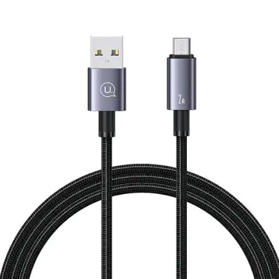 USAMS Kabel USB-microUSB 2A 1.2m stål SJ668USB01