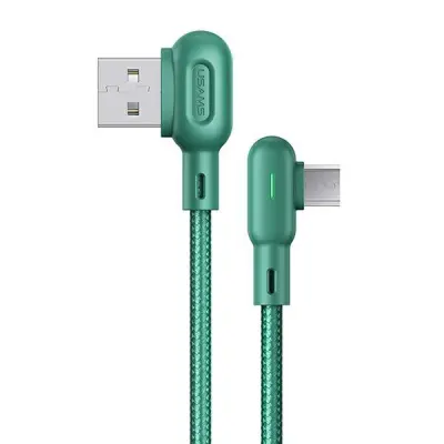 USAMS Kabel vinkel U57 microUSB 1.2m grönSJ458USB02