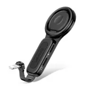 USAMS Lightning till 2xLightning Adapter med Ringhållare SJ274LN01 - Svart