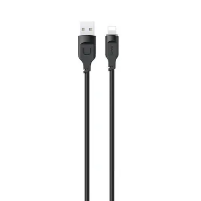 USAMS Lithe Series Lightning Kabel 2,4A 1,2 m SJ565USB01 - Svart