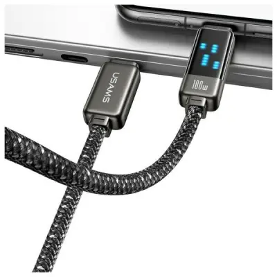 USAMS Meteor Series USB-C/USB-C Kabel 100W 1,2 m SJ744USB0 – Silver