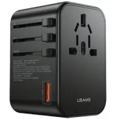 USAMS Reseladdareadapter 65W 2x USB-C 1xUSB US/AU/EU/UK T62