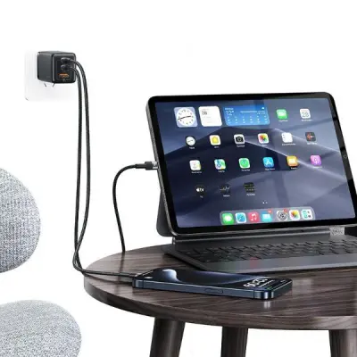 USAMS SJ724 USB-C/USB-C Kabel 60W 1,2 m (US-SJ724) – Stål