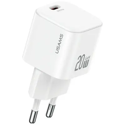 USAMS Snabbladdare 20W USB-C Med Lightning Kabel 1m JO Series - Vit