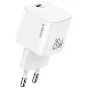 USAMS Snabbladdare 20W USB-C Med USB-C 1m Kabel JO Series - Vit