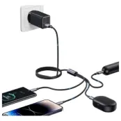 USAMS Sufeng Kabel 4-i-1 USB-C/Lightning/MicroUSB 15W 1,2m