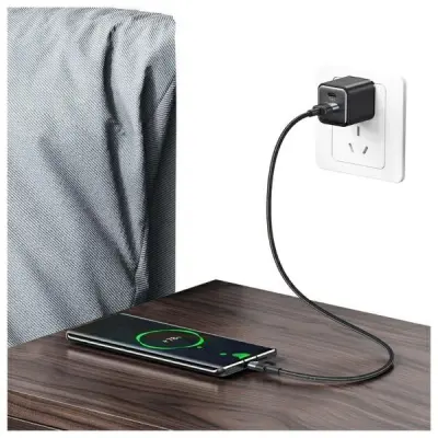 USAMS SY USB-A till USB-C Kabel 3A 1,2 m SJ718USB01 - Stål
