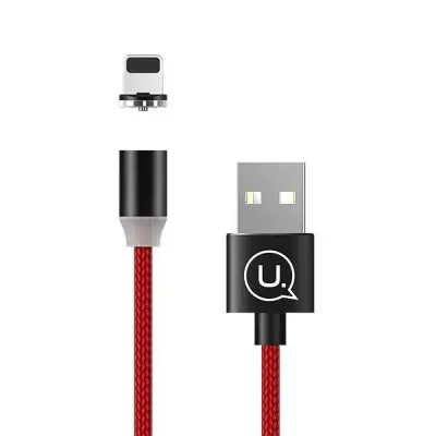USAMS U-Sure Lightning Kabel magnetisk 1 m SJ292USB02 - Röd